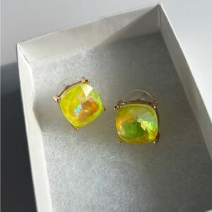 Elegant Gold and Yellow Crystal Earrings